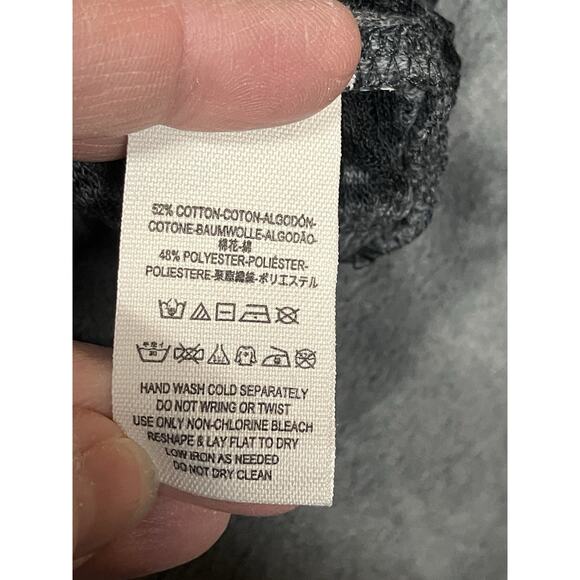 We The Free Top Woman’s XS Gray Oversized Waffle Knit V-Neck Slouchy Boho - Picture 5 of 10